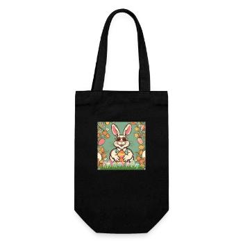 Lapin de Pâques Lunettes de soleil rétro Oeufs de Pâques Cool - Sac à bouteille - noir - Devant