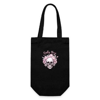 Only you Valentinstag Skelett Gothic Rosen Liebe - Geschenkbeutel für Flaschen - Schwarz - Vorne
