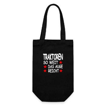 Traktor - Geschenkbeutel für Flaschen - Schwarz - Vorne