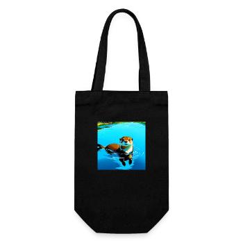 Otter - Gift Bag for Bottles - black - Front