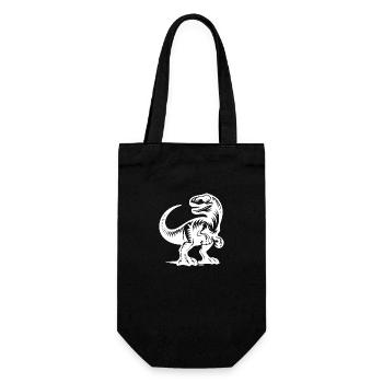 Cute Little Kids Raptor Dinosaur - Gift Bag for Bottles - black - Front
