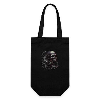 Skull and Bat - Gift Bag for Bottles - black - Front