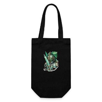Gepanzerter Ritter, gekleidet in leuchtend grüne - Geschenkbeutel für Flaschen - Schwarz - Vorne