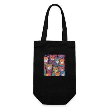 Colorful Cats - Gift Bag for Bottles - black - Front