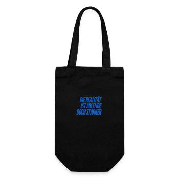 reality is stronger in the end - Gift Bag for Bottles - black - Front
