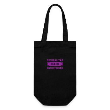 reality is stronger in the end - Gift Bag for Bottles - black - Front