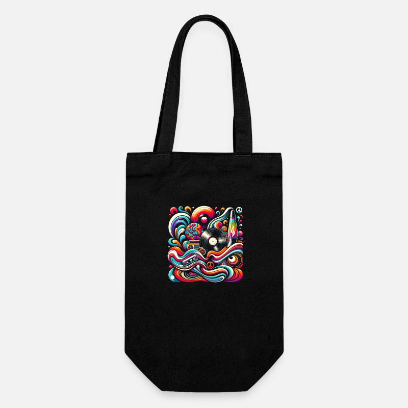Ambiance de tourbillon rétro - Sac à bouteille - noir