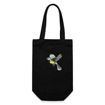 Great Tit Bird - Gift Bag for Bottles - black - Front