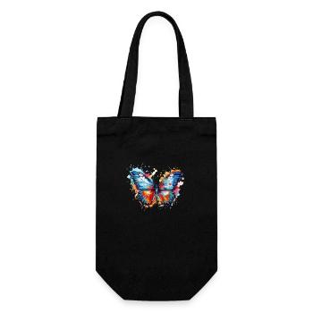Papillon arc-en-ciel - Sac à bouteille - noir - Devant
