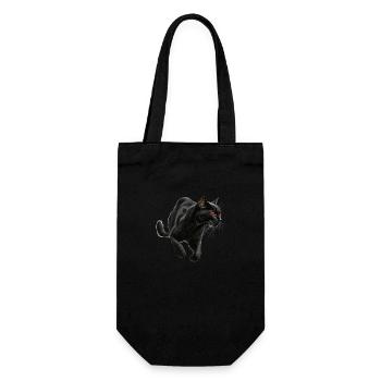 , Black Cat, Cat Picture - Gift Bag for Bottles - black - Front