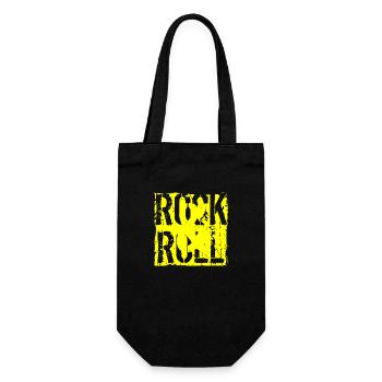 Musik, Retro, Heavy Metal, Hard Rock, Punk, Vinyl, Pop - Geschenkbeutel für Flaschen - Schwarz - Vorne