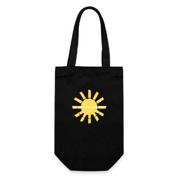 Sonne - The Sun is not your Enemy - Sonnenschein - Geschenkbeutel für Flaschen - Schwarz - Vorne