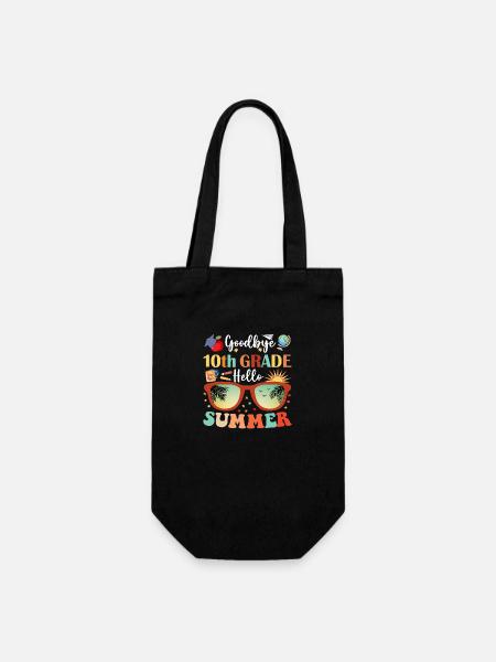 Auf Wiedersehen 10. Klasse Hallo Sommer - Geschenkbeutel für Flaschen - Schwarz