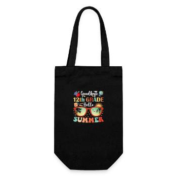 Auf Wiedersehen 12. Klasse Hallo Sommer - Geschenkbeutel für Flaschen - Schwarz - Vorne