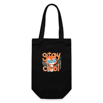Stay Cool Clever Cute Casual Fox avec des lunettes - Sac à bouteille - noir - Devant