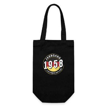 Limitierte Auflage Jahrgangs 1958 Jahrgang 1958 66 - Geschenkbeutel für Flaschen - Schwarz - Vorne