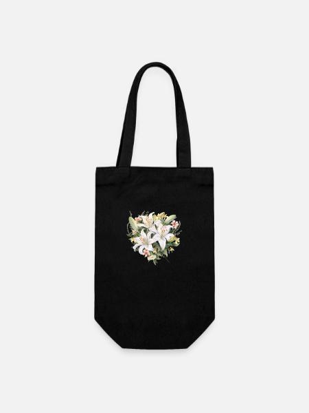 Coeur de lys - Sac à bouteille - noir