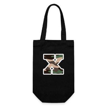 lettre X camouflage militaire-idée cadeau - Sac à bouteille - noir - Devant