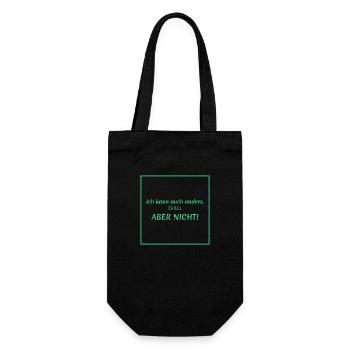 witzige sprüche - ich kann auch anders - Geschenkbeutel für Flaschen - Schwarz - Vorne