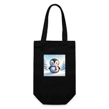 Pingouins neige - Sac à bouteille - noir - Devant