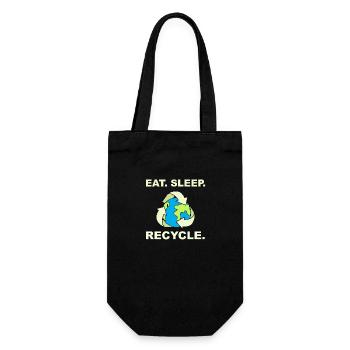 Eat Sleep Recycle Save Planet Earth Climate Change - Gift Bag for Bottles - black - Front