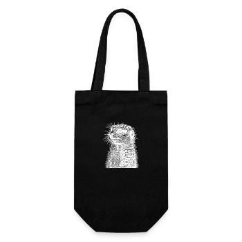 Cute little meerkat with cross stripe - Gift Bag for Bottles - black - Front