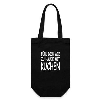 Kuchen - Geschenkbeutel für Flaschen - Schwarz - Vorne