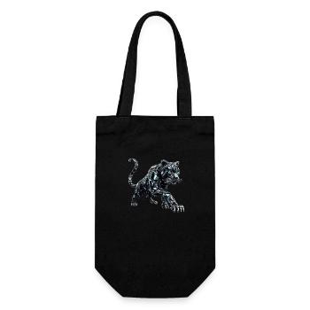 Cat Black Crystal Cat - Gift Bag for Bottles - black - Front
