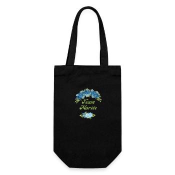 The Bride Blue Flower Team - Matching tshirt - Gift Bag for Bottles - black - Front