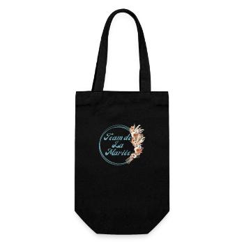 The Rustic Flower Bride Team - Matching tshirt - Gift Bag for Bottles - black - Front
