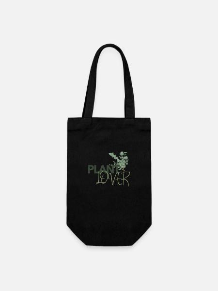 Plant Lover - Geschenkbeutel für Flaschen - Schwarz