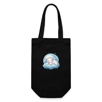 Mignon mouton endormi pour bébés et enfants - Sac à bouteille - noir - Devant