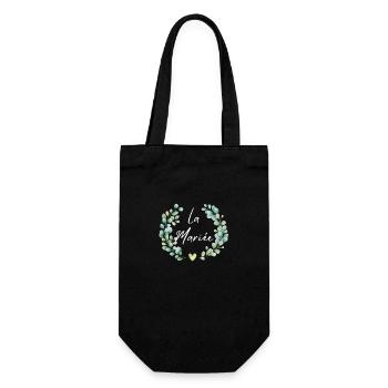 La mariée floral-tshirt assorti - Sac à bouteille - noir - Devant