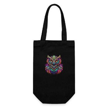 Chouette - Sac à bouteille - noir - Devant