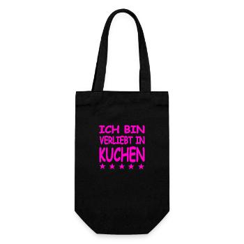 Kuchen - Geschenkbeutel für Flaschen - Schwarz - Vorne