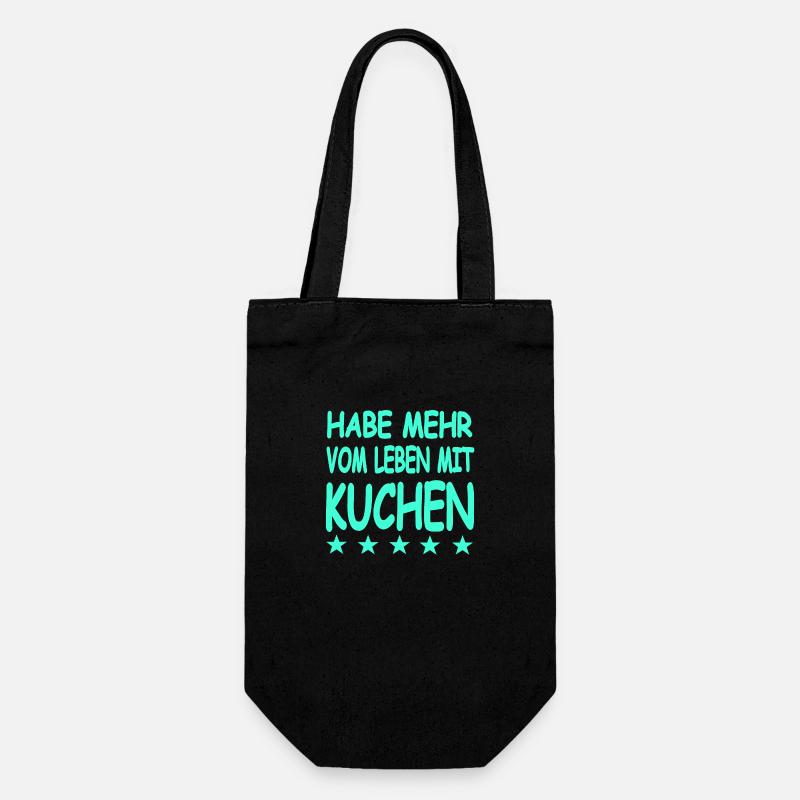 Kuchen - Geschenkbeutel für Flaschen - Schwarz