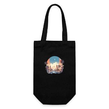 Minimalist Design of an Arab City - Gift Bag for Bottles - black - Front