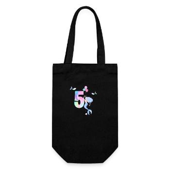 5e anniversaire sirène - Sac à bouteille - noir - Devant