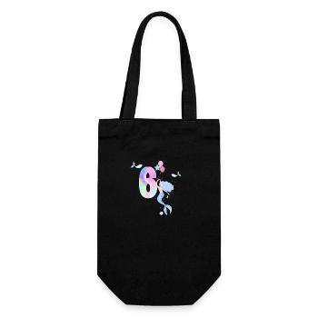 6th Anniversary Mermaid - Gift Bag for Bottles - black - Front