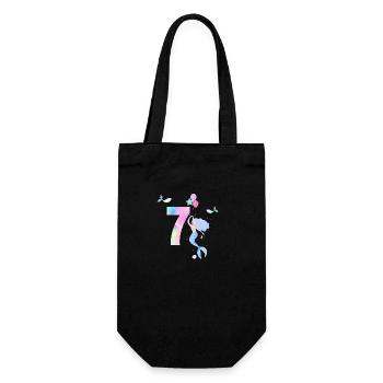 7th Anniversary Mermaid - Gift Bag for Bottles - black - Front