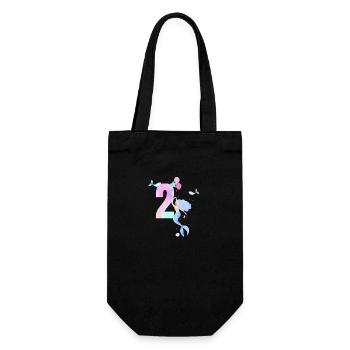 2nd Anniversary Mermaid - Gift Bag for Bottles - black - Front