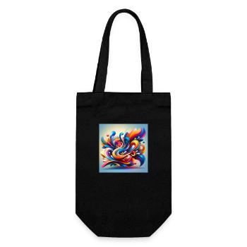 Flow of Colors of Abstraction - Gift Bag for Bottles - black - Front