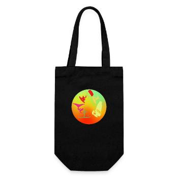 Rond multicolore wind wing kite sup surf - Sac à bouteille - noir - Devant