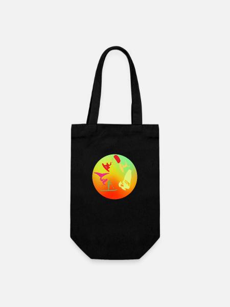Rond multicolore wind wing kite sup surf - Sac à bouteille - noir