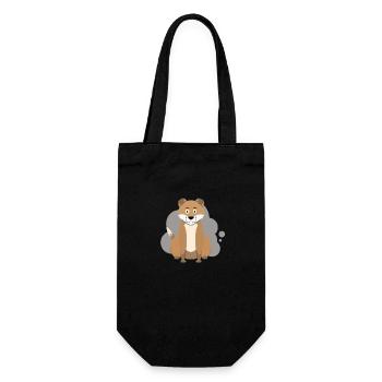 Éclaboussure de chien de dessin animé - Sac à bouteille - noir - Devant