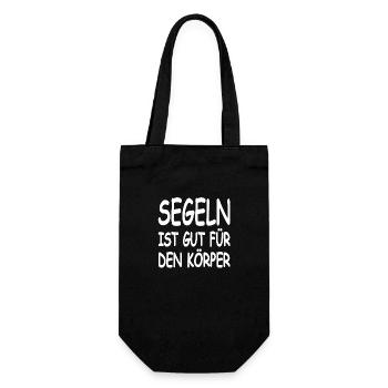 Segeln - Geschenkbeutel für Flaschen - Schwarz - Vorne