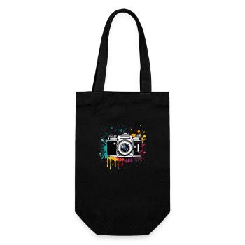 Logo d’appareil photo rétro, motif d’appareil photo rétro, oldschool - Sac à bouteille - noir - Devant