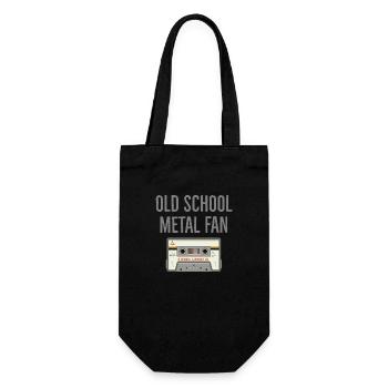 Oldschoolmetalfan - Geschenkbeutel für Flaschen - Schwarz - Vorne
