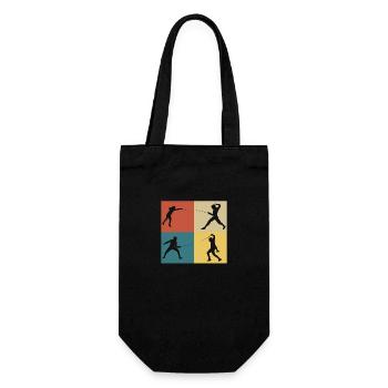 Retro Vintage Fencer - Gift Bag for Bottles - black - Front