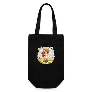 Super mignon poney kawaii Style printemps - Sac à bouteille - noir - Devant